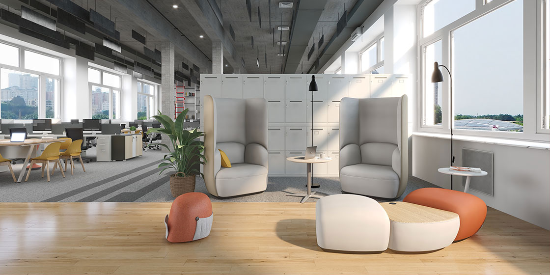 不同的办公空间如何设计？又该如何用办公家具在办公空间中打造出高效、健康的办公环境？ - 松果号-1